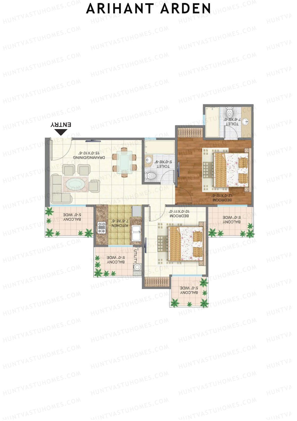 Arihant Arden Tower D Unit 4 Floor Plan