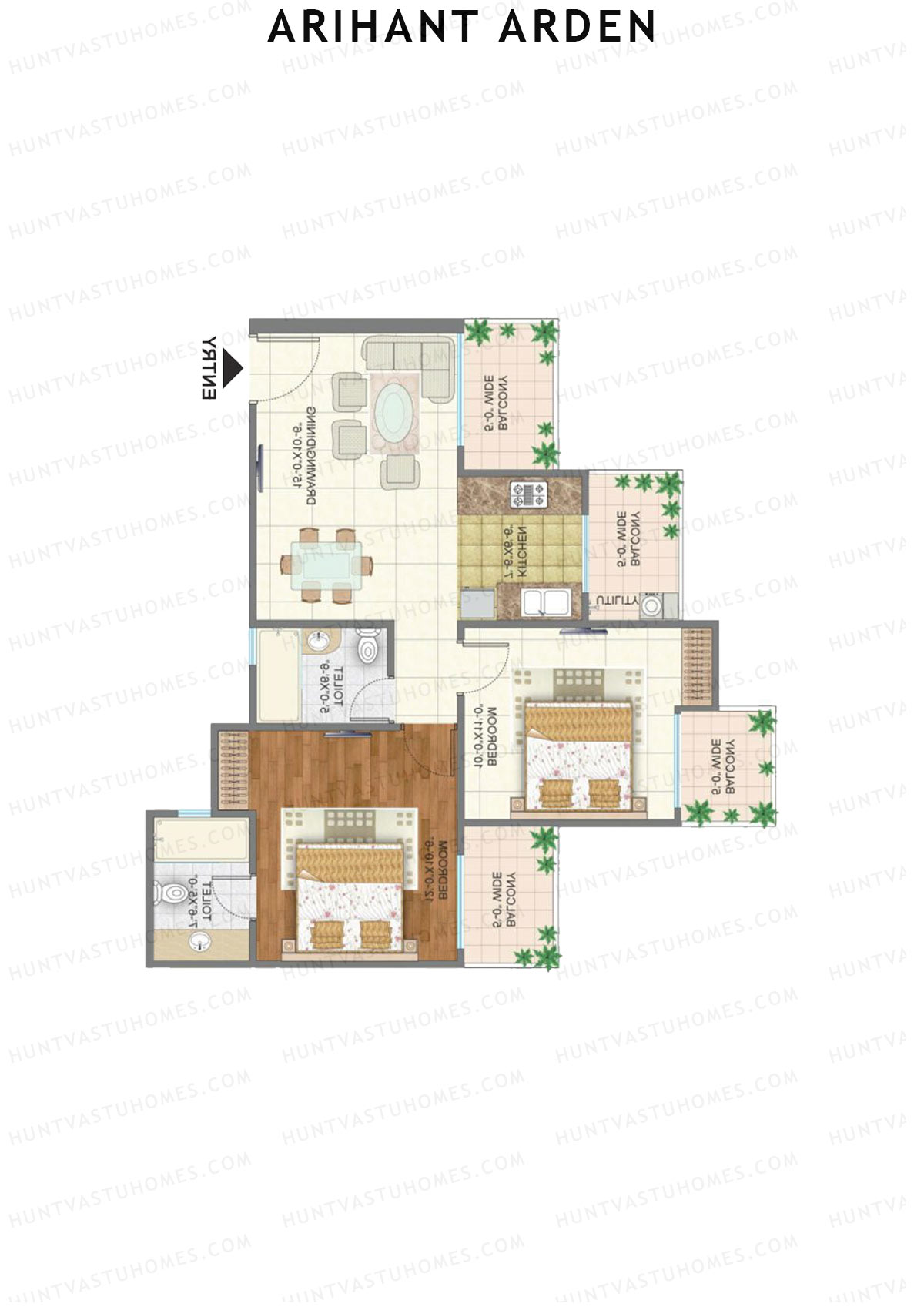 Arihant Arden Tower D Unit 5 Floor Plan