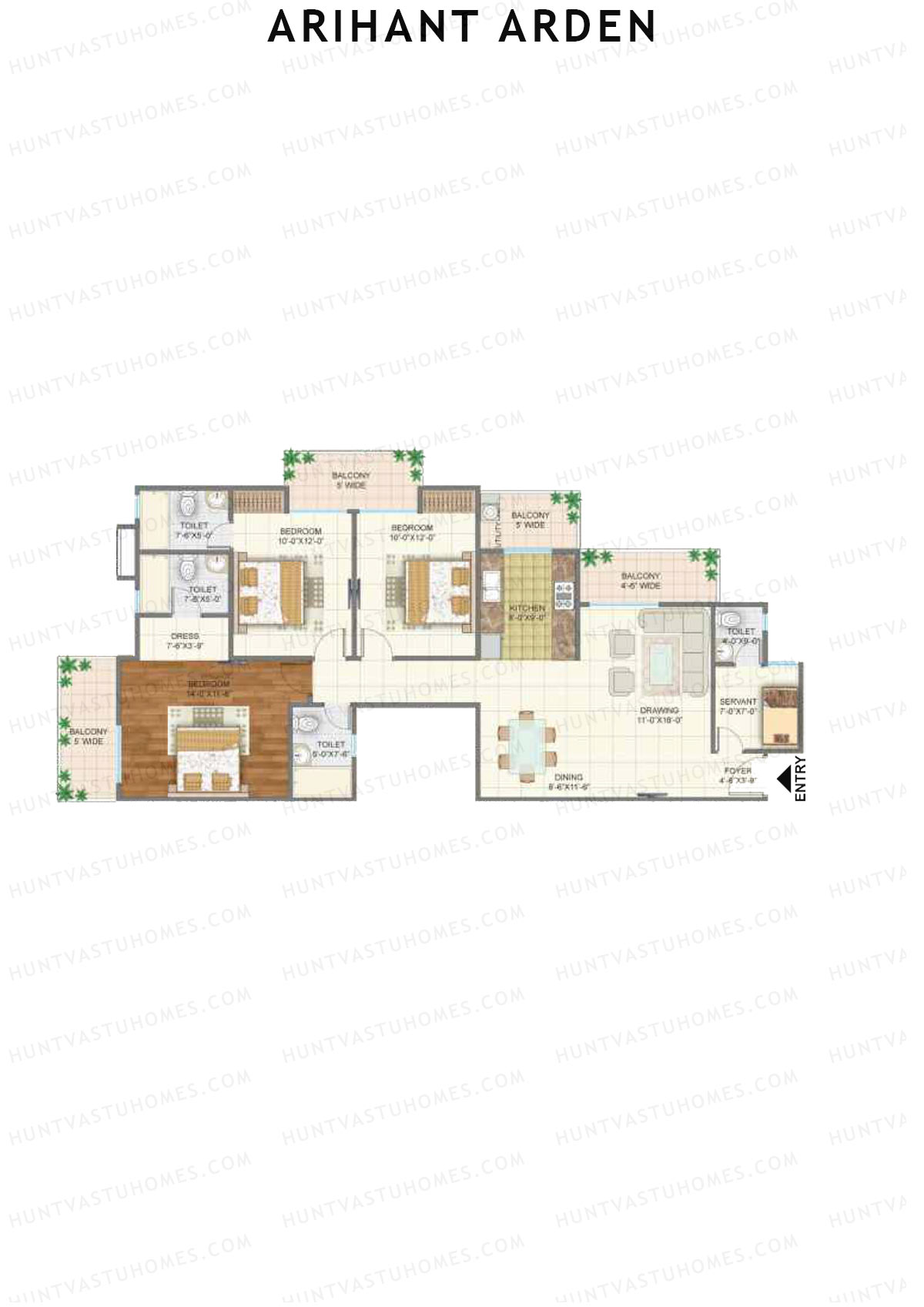 Arihant Arden Tower F Unit 1 Floor Plan