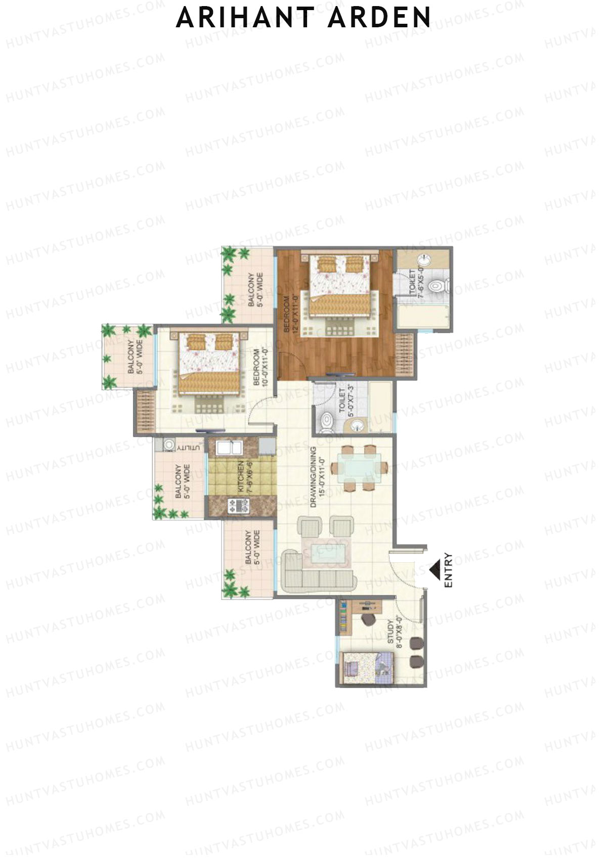 Arihant Arden Tower F Unit 2 Floor Plan