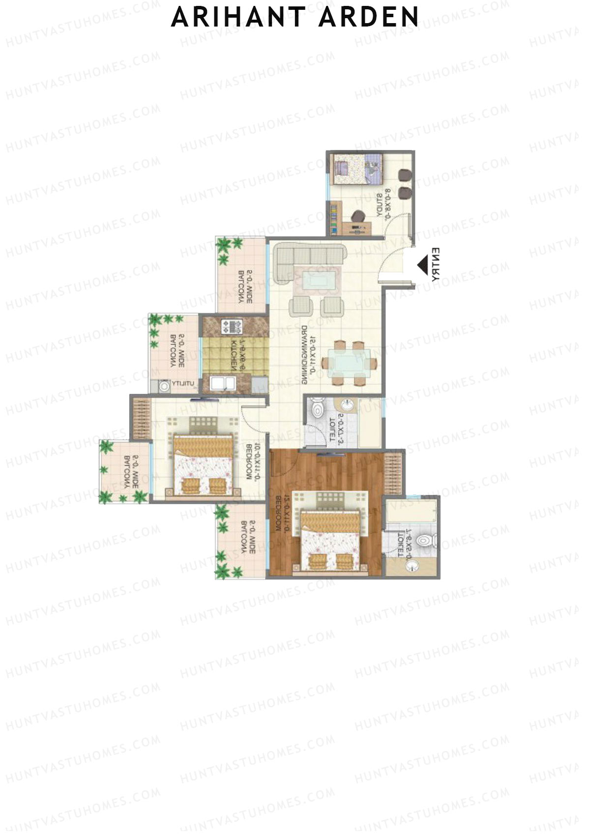 Arihant Arden Tower F Unit 5 Floor Plan