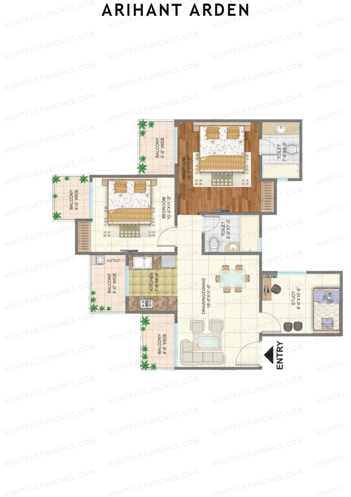 Arihant Arden Tower G Unit 2 Floor Plan