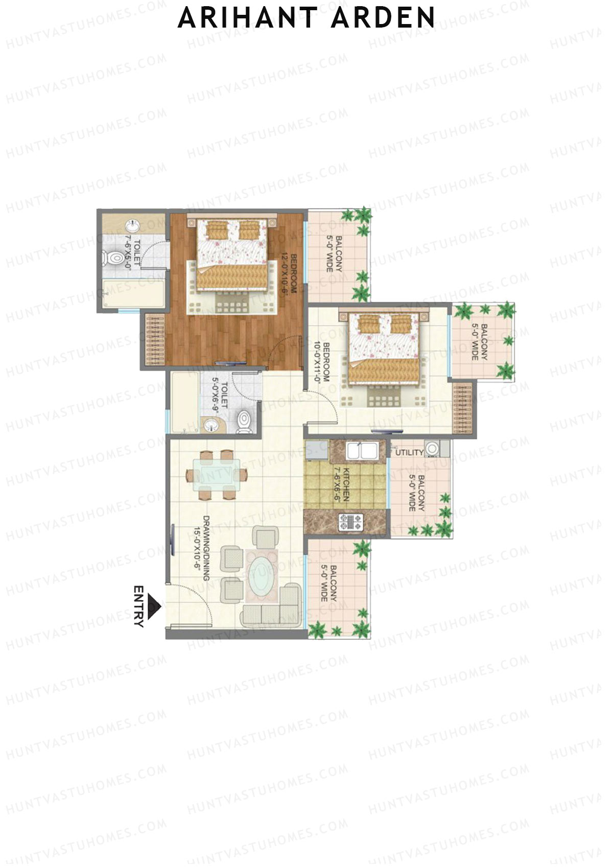 Arihant Arden Tower G Unit 3 Floor Plan