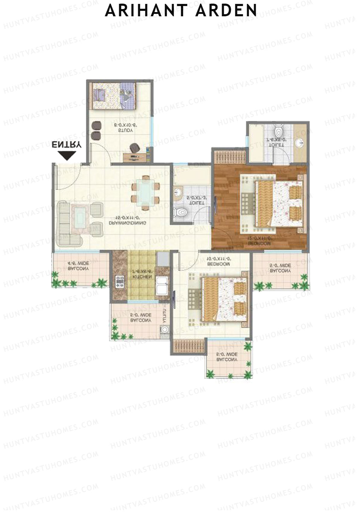 Arihant Arden Tower G Unit 5 Floor Plan