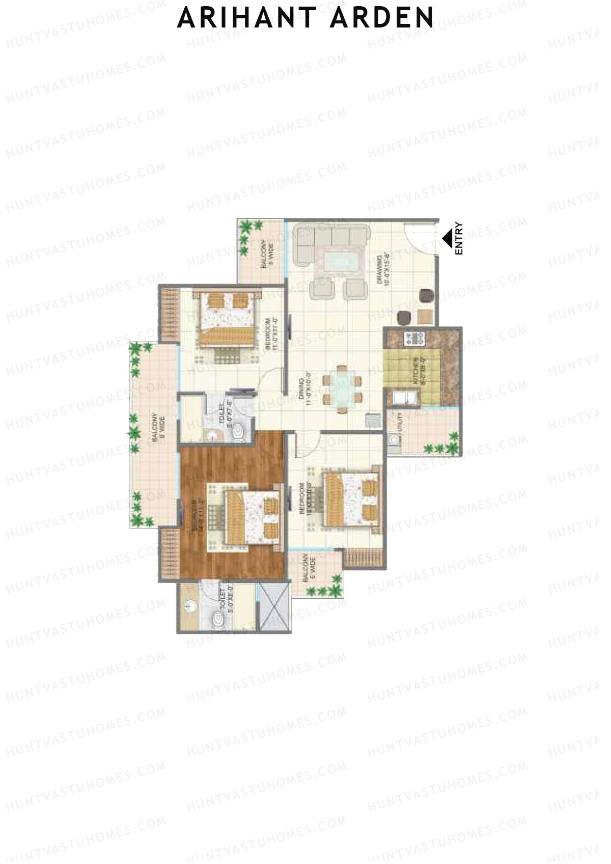 Arihant Arden Tower H Unit 1 Floor Plan