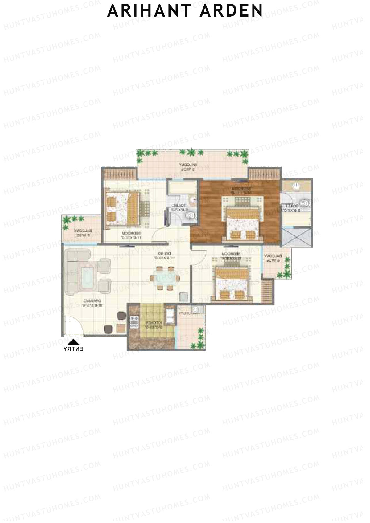 Arihant Arden Tower H Unit 4 Floor Plan