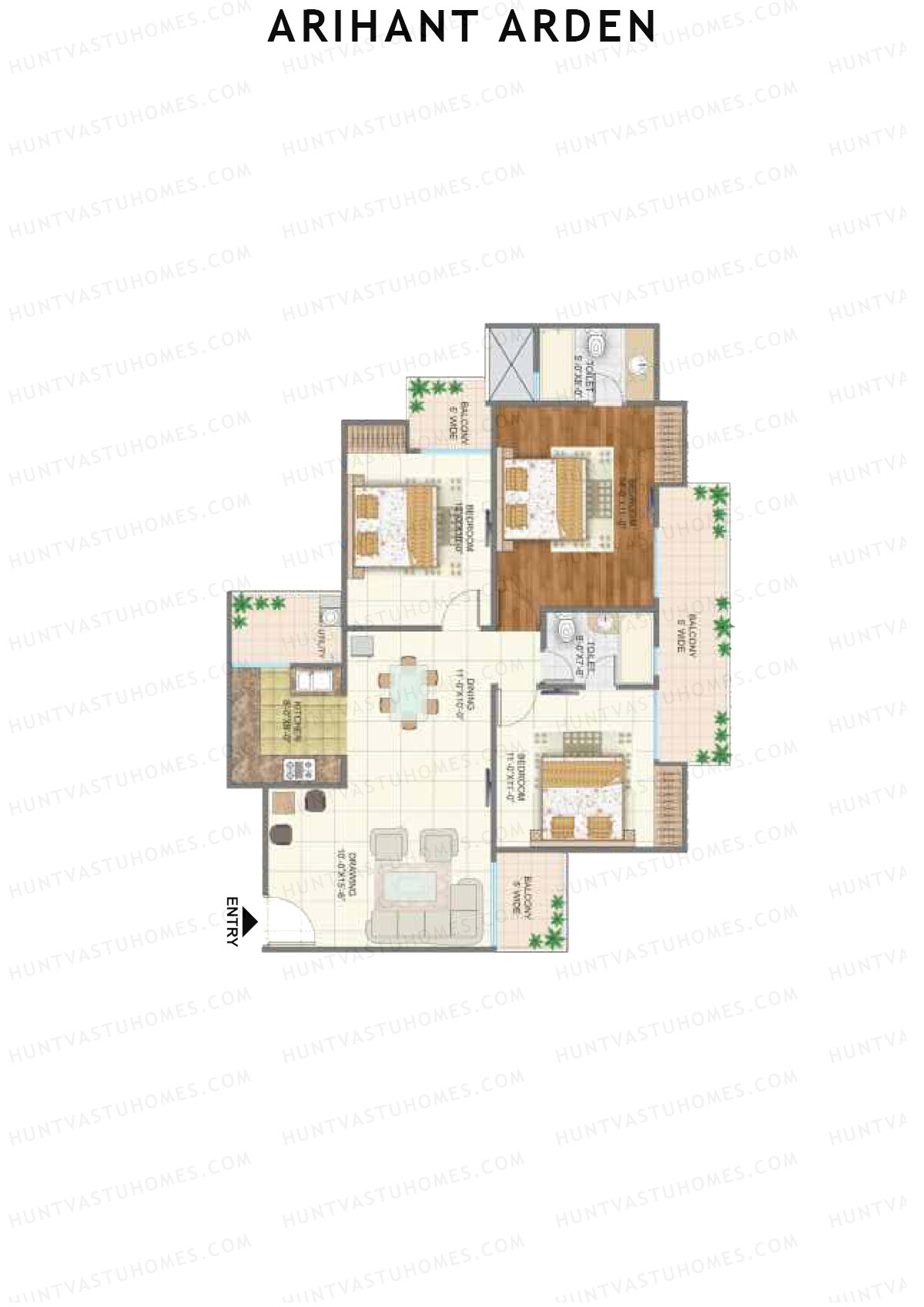 Arihant Arden Tower H Unit 5 Floor Plan