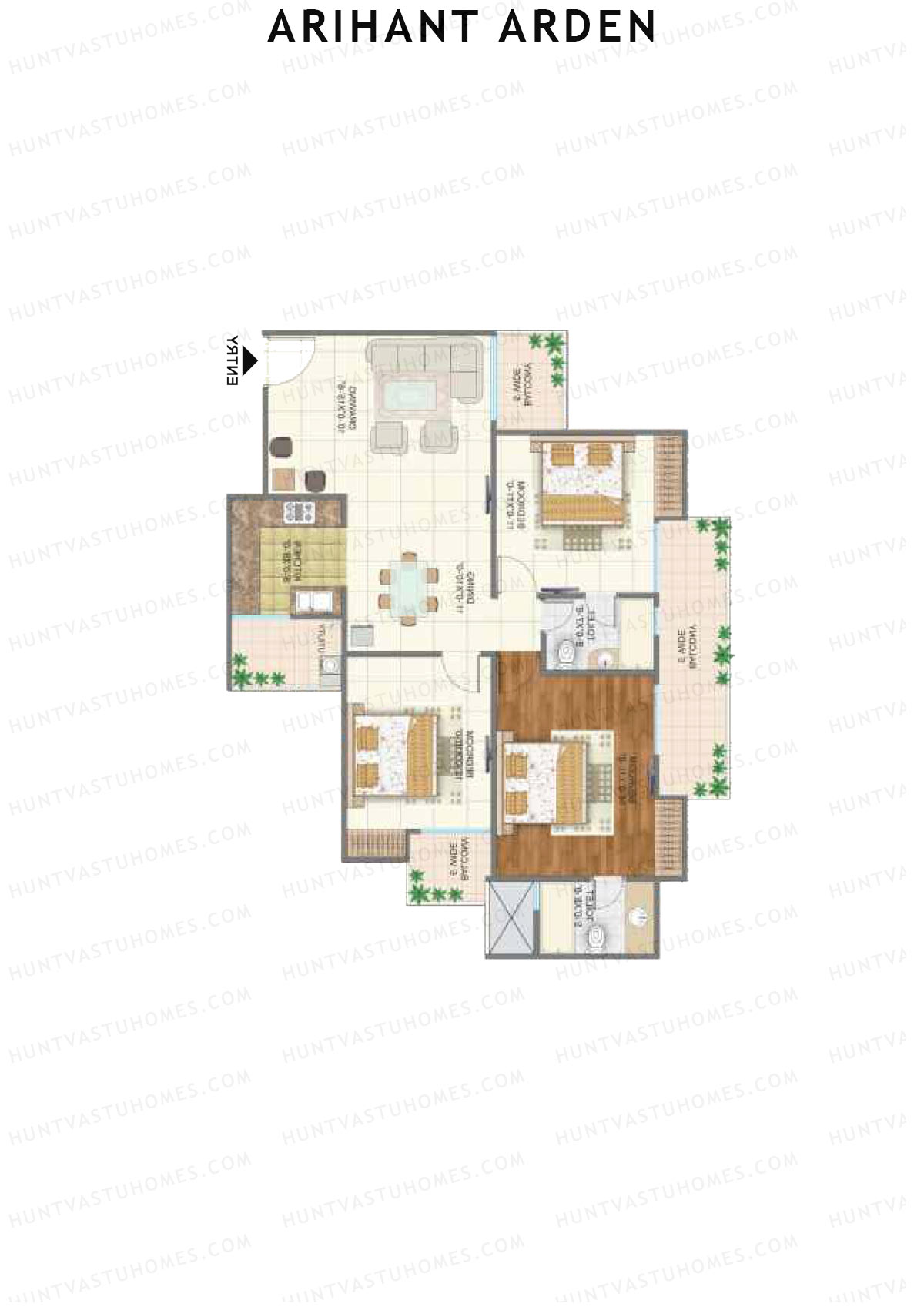 Arihant Arden Tower H Unit 6 Floor Plan