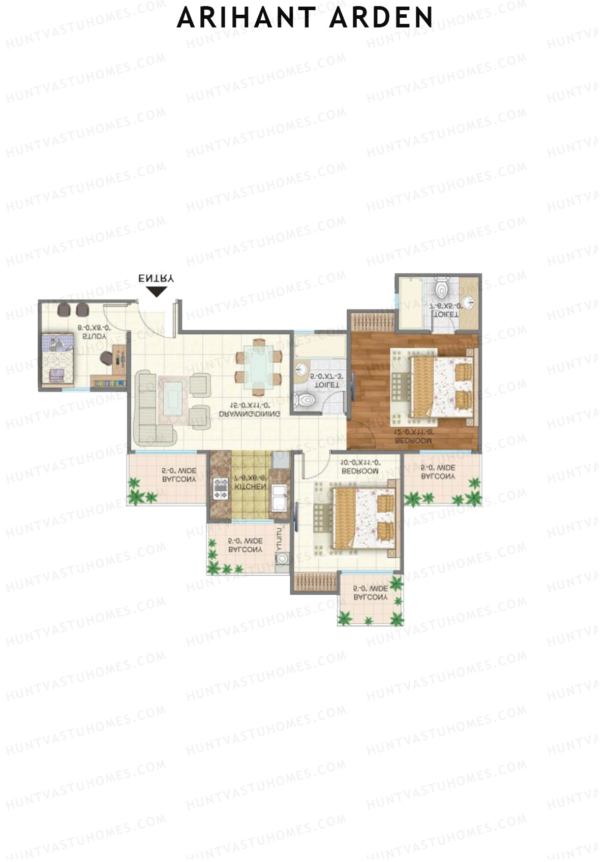 Arihant Arden Tower I Unit 3 Floor Plan
