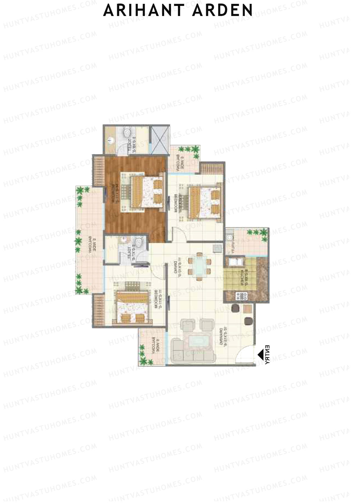 Arihant Arden Tower J Unit 1 Floor Plan