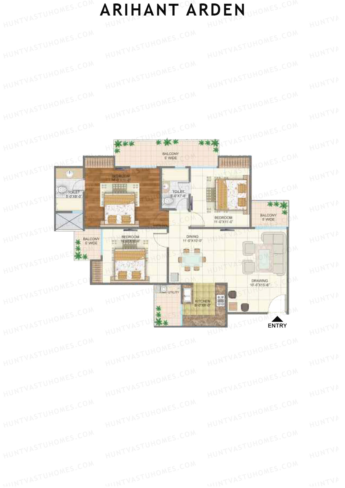 Arihant Arden Tower J Unit 2 Floor Plan