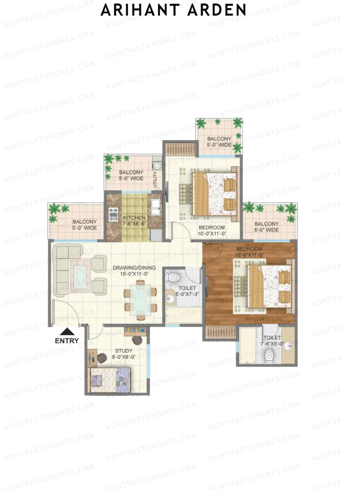 Arihant Arden Tower J Unit 3 Floor Plan