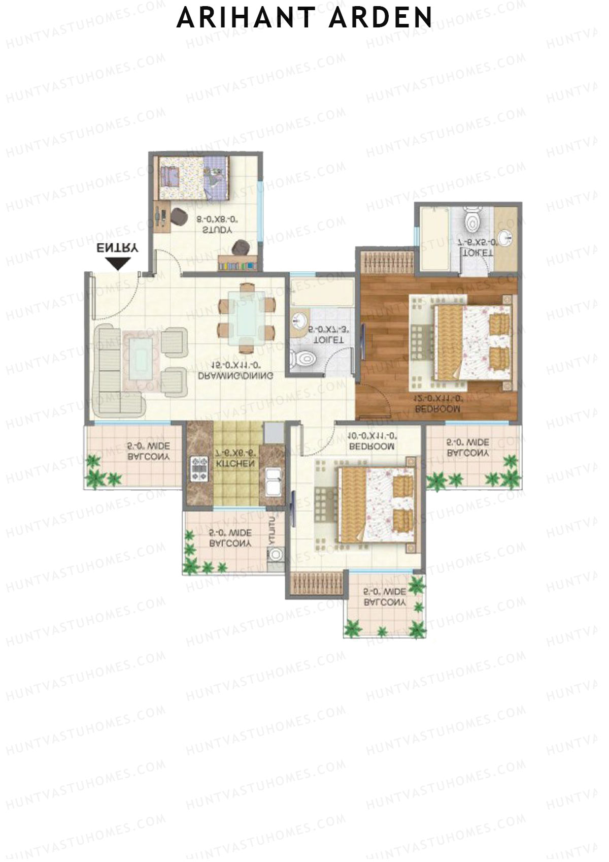 Arihant Arden Tower J Unit 4 Floor Plan