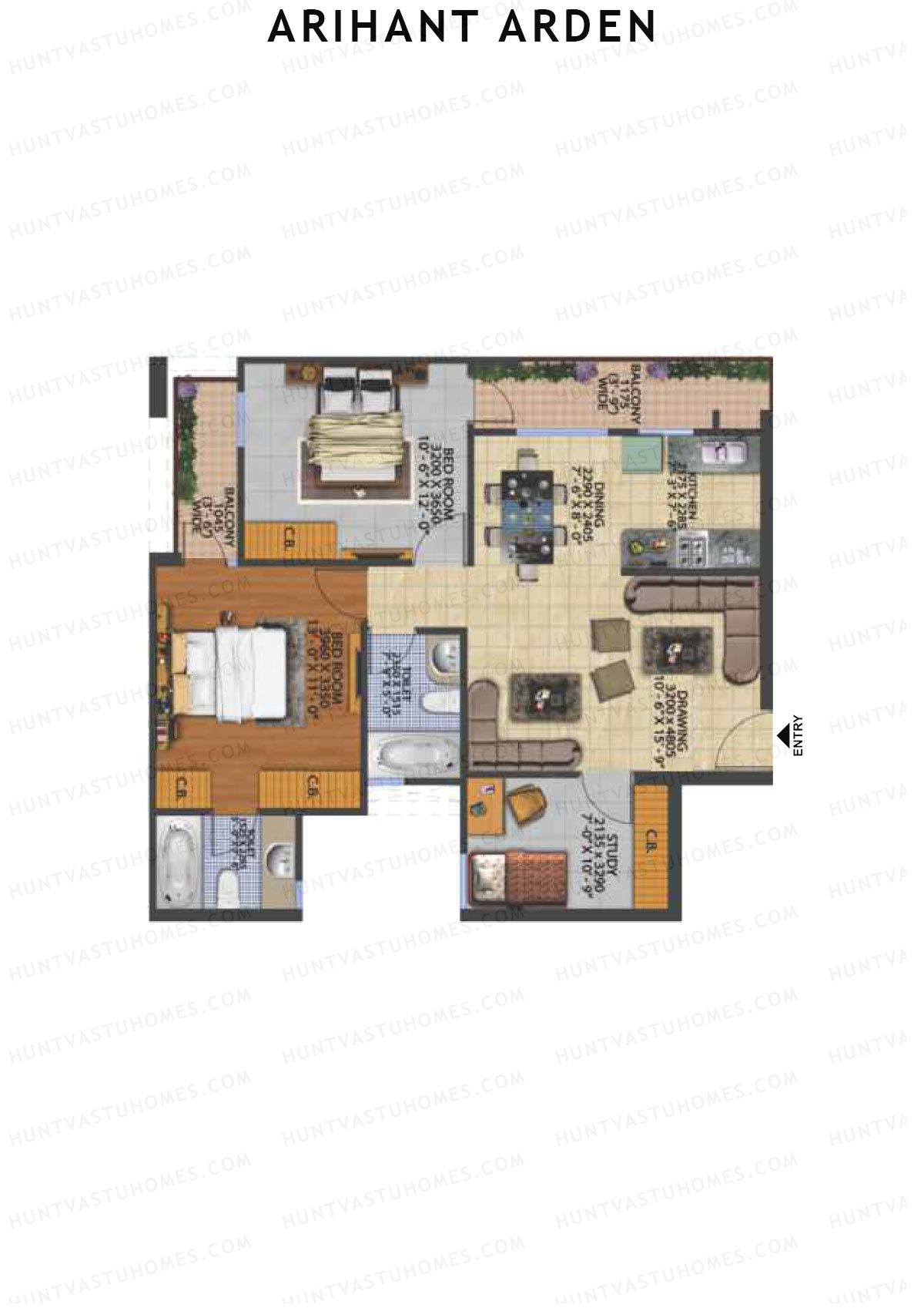 Arihant Arden Tower K Unit 1 Floor Plan