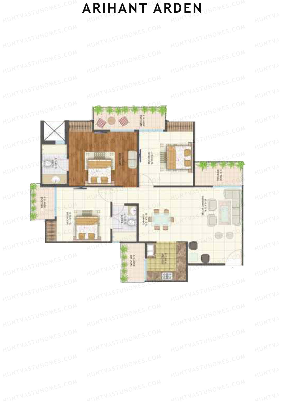 Arihant Arden Tower L Unit 3 Floor Plan