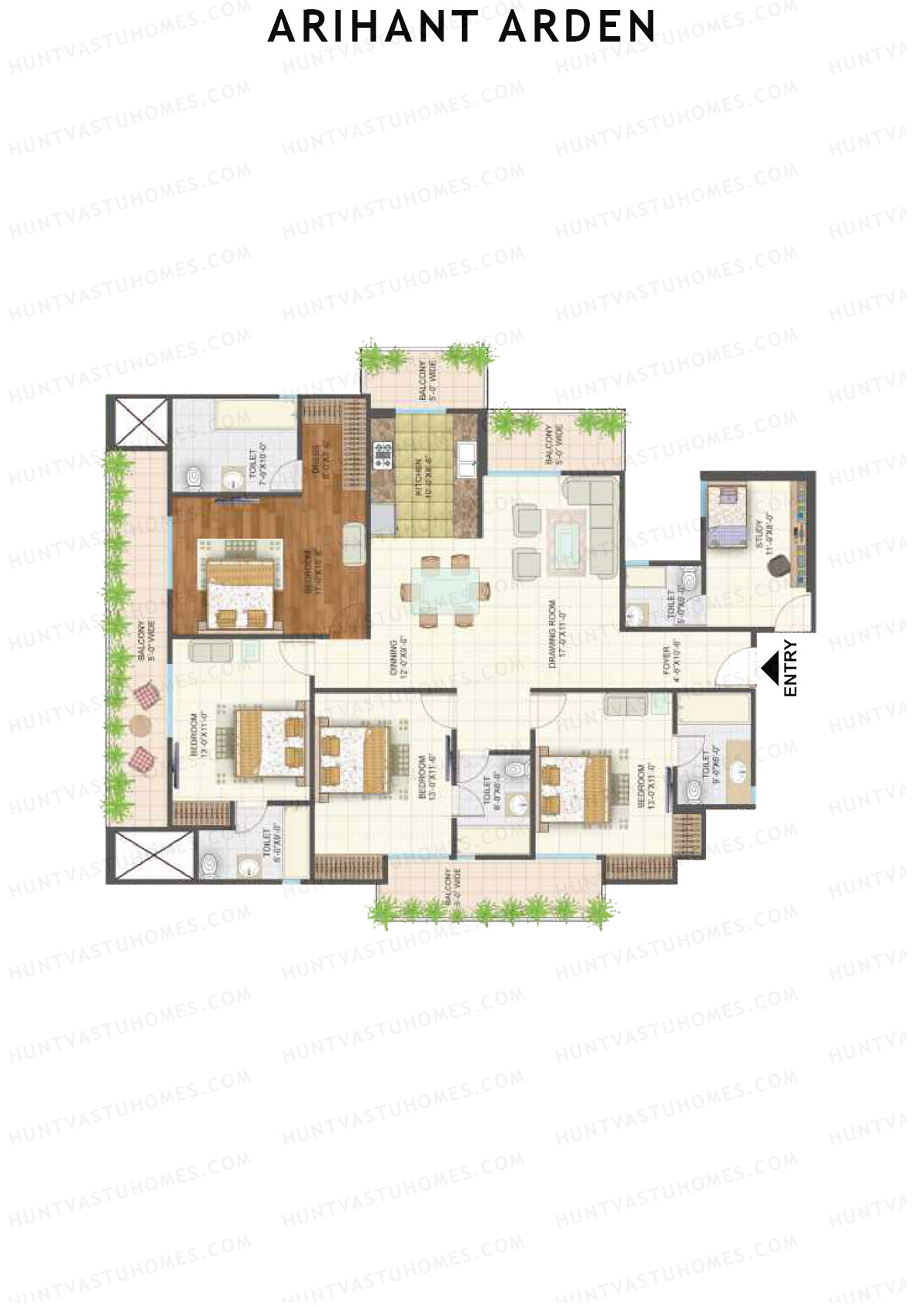 Arihant Arden Tower M Unit 1 Floor Plan