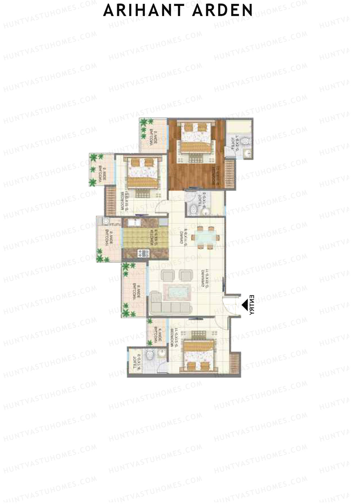 Arihant Arden Tower M Unit 2 Floor Plan