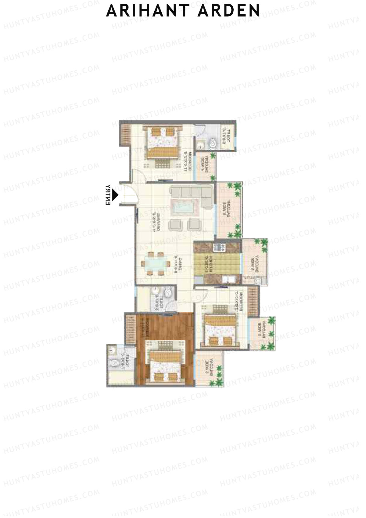 Arihant Arden Tower M Unit 4 Floor Plan