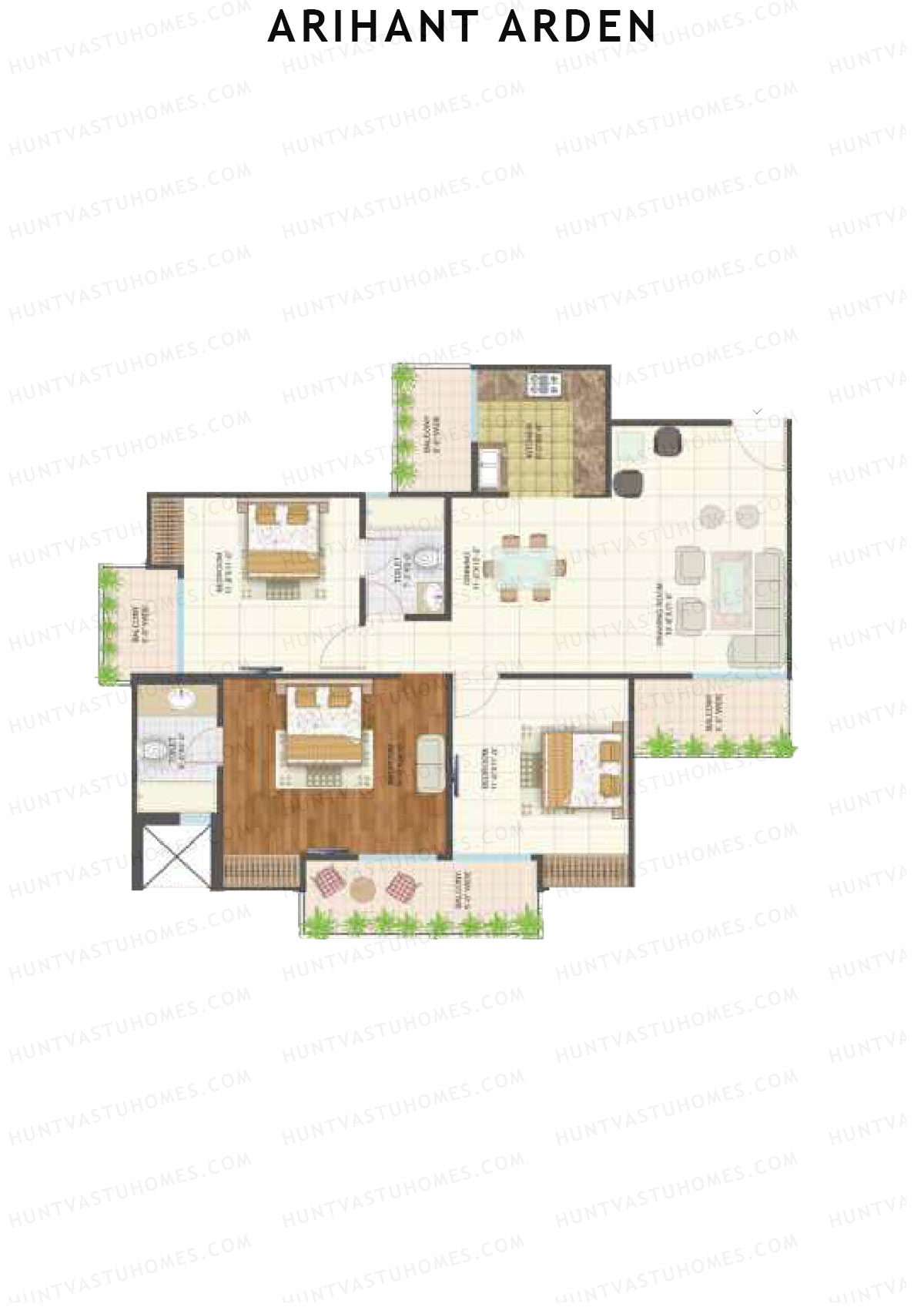 Arihant Arden Tower N Unit 1 Floor Plan