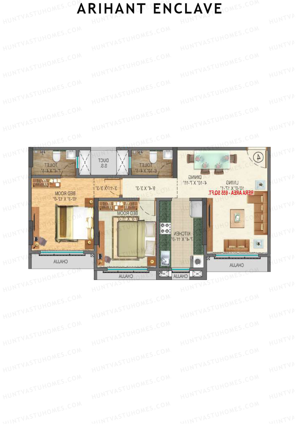 Arihant Enclave Wing B Unit 1 Floor Plan