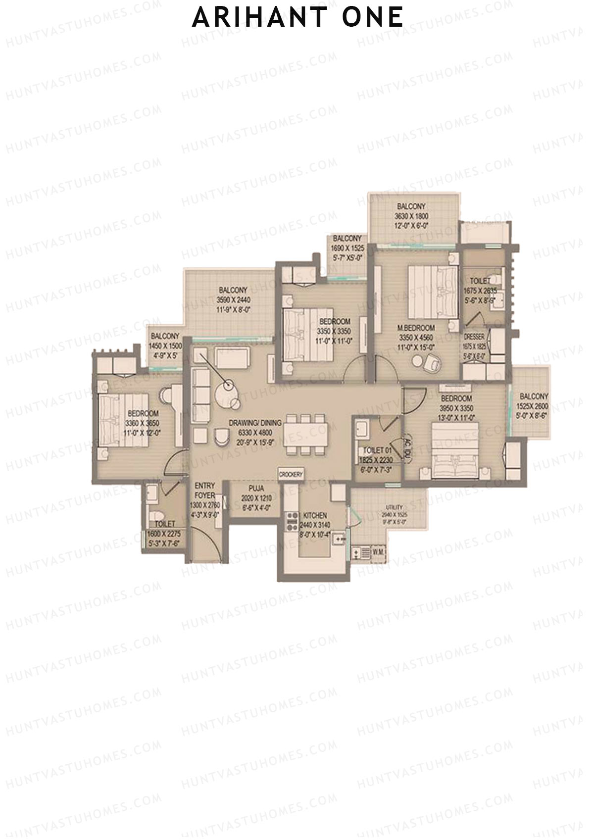 Arihant One Tower A1 Unit 1 Floor Plan