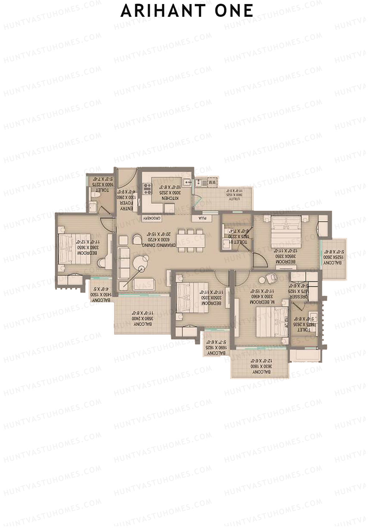 Arihant One Tower A1 Unit 2 Floor Plan