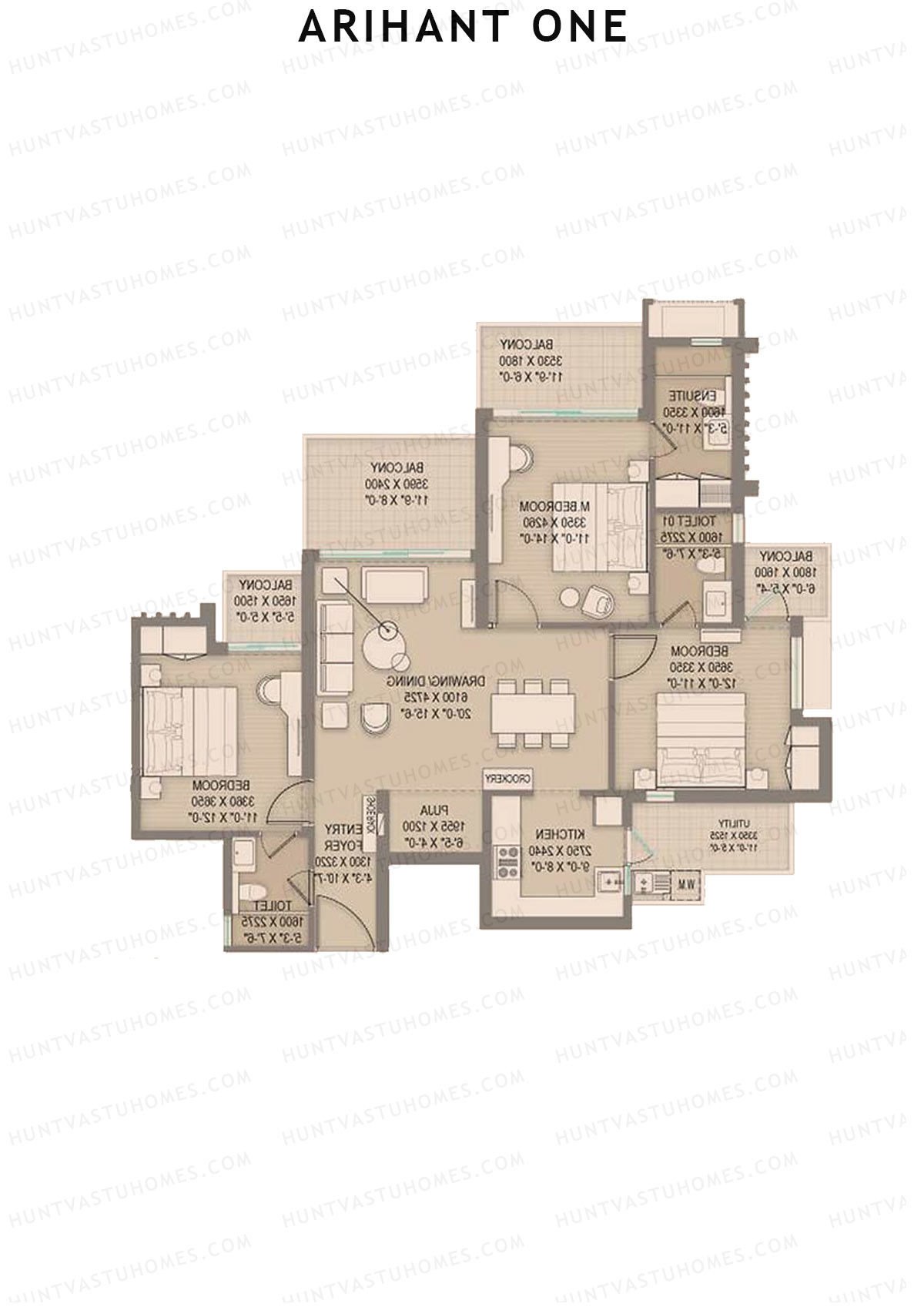 Arihant One Tower A2 Unit 1 Floor Plan