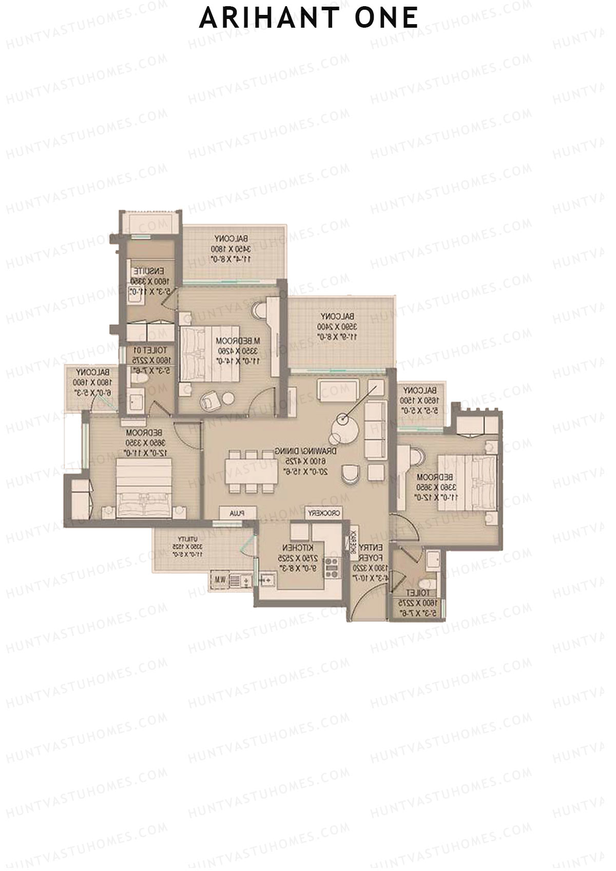 Arihant One Tower A2 Unit 4 Floor Plan