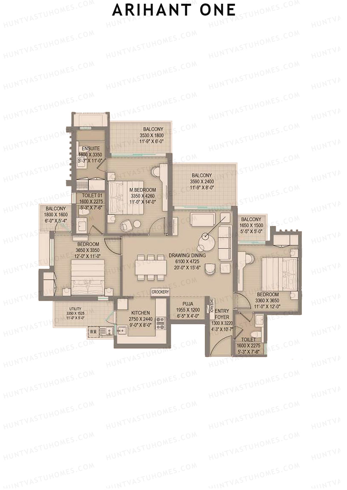 Arihant One Tower A3 Unit 4 Floor Plan