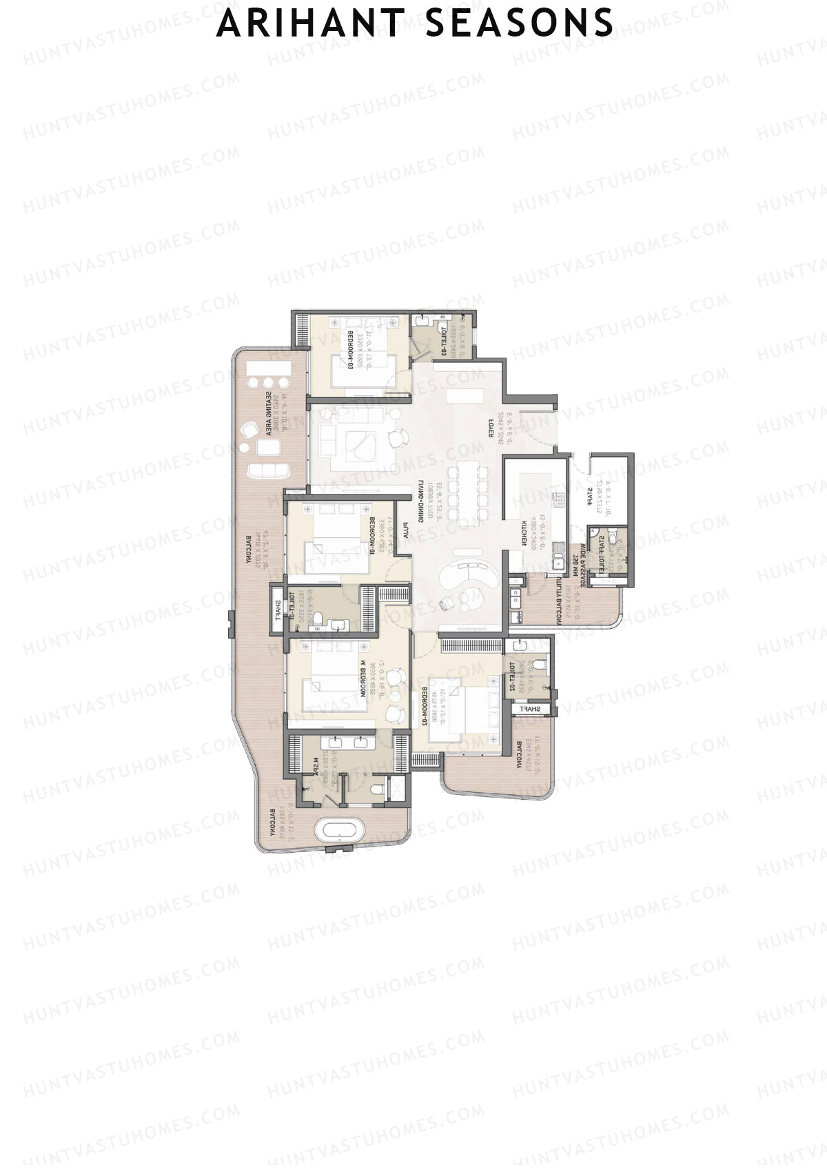 Arihant Seasons Tower A Unit 2 Floor Plan