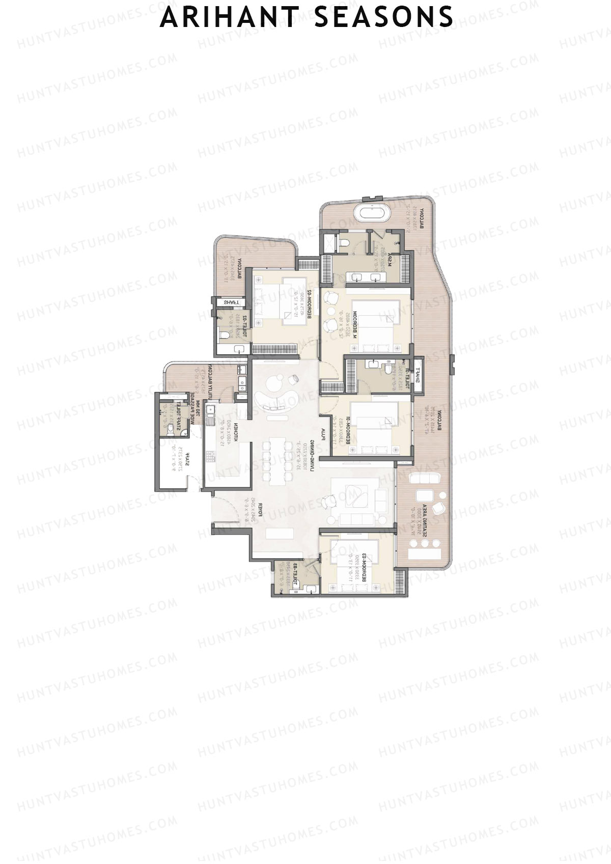 Arihant Seasons Tower A Unit 4 Floor Plan