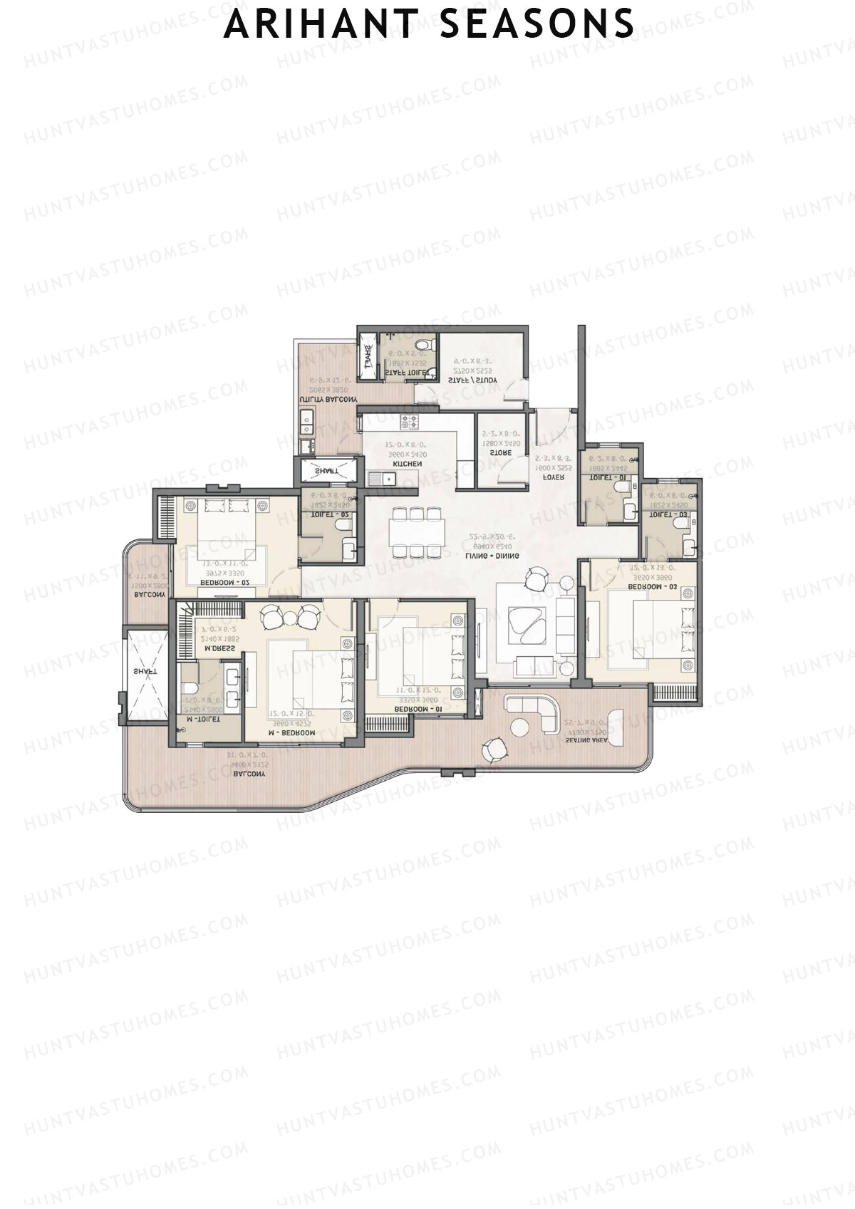 Arihant Seasons Tower B2 Unit 1 Floor Plan