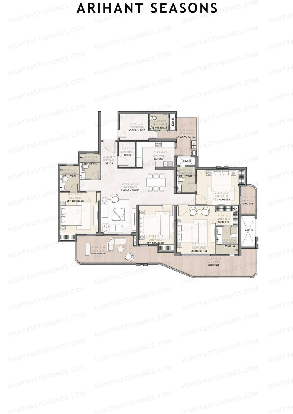 Arihant Seasons Tower B2 Unit 4 Floor Plan