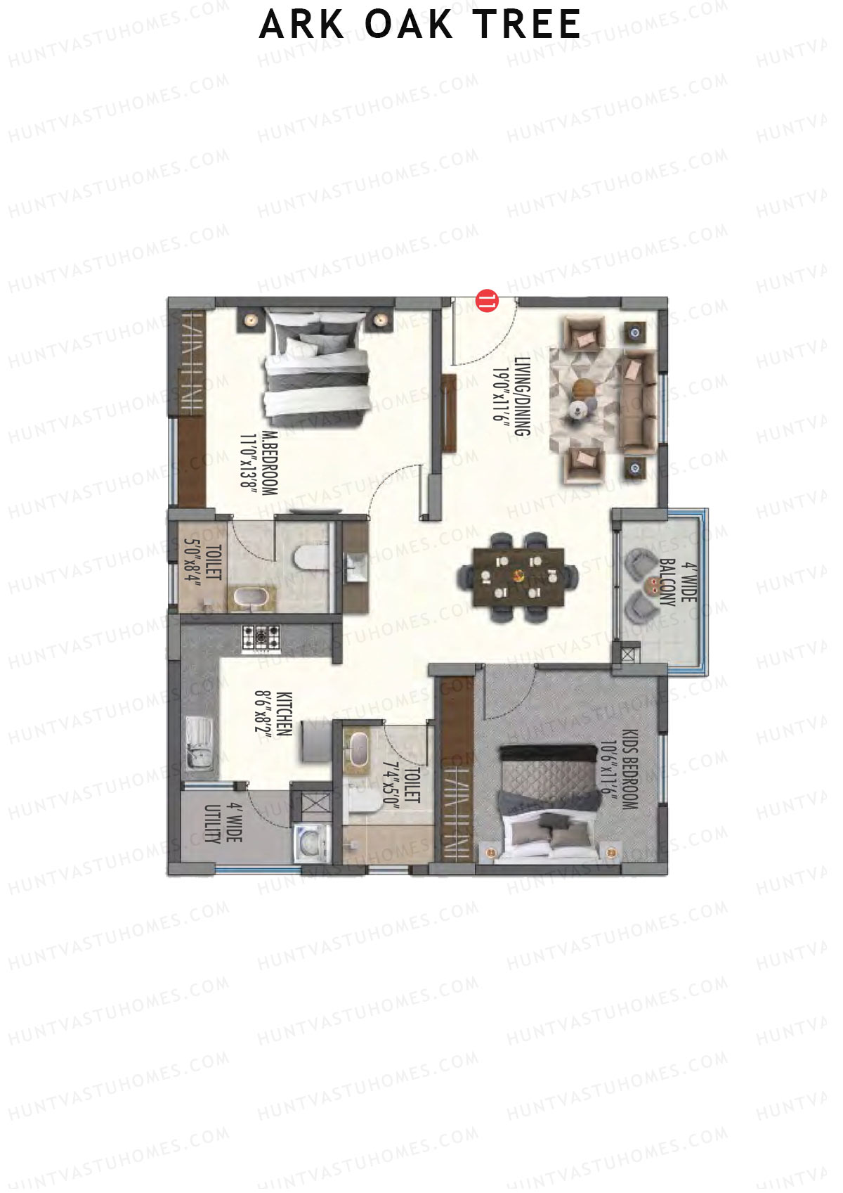 ARK Oak Tree Block B Unit 11 Floor Plan