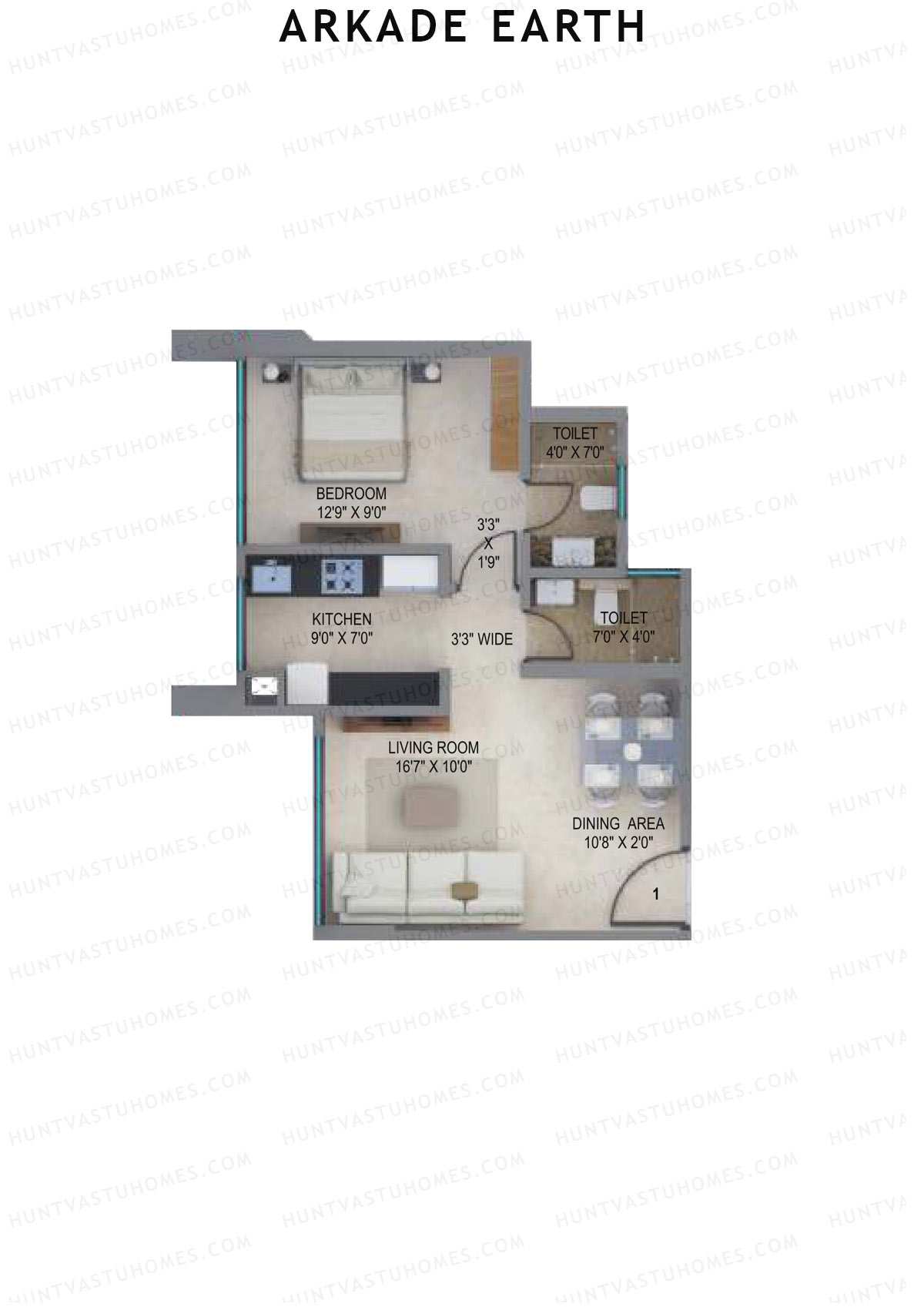 Arkade Earth Aspen Unit 1 Floor Plan