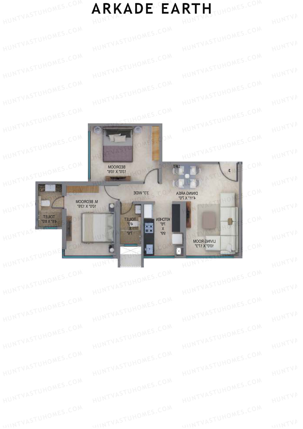 Arkade Earth Aspen Unit 2 Floor Plan