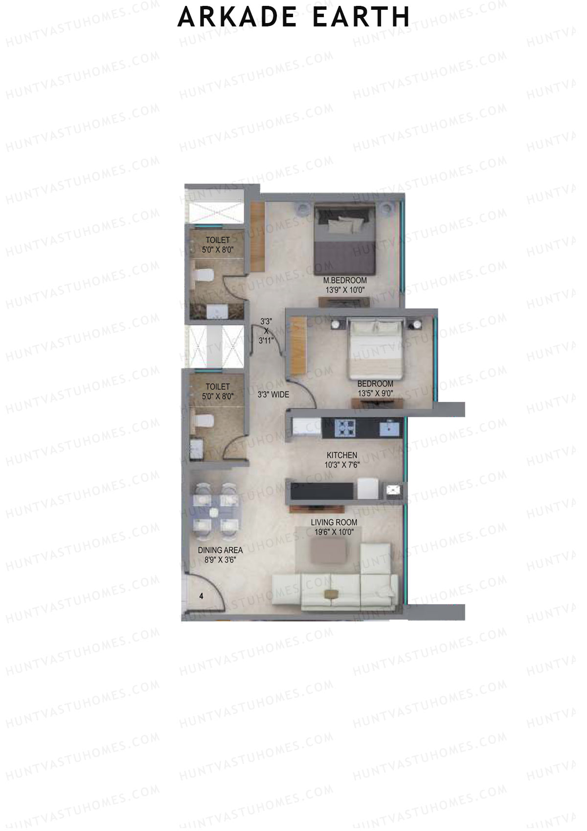 Arkade Earth Aspen Unit 4 Floor Plan