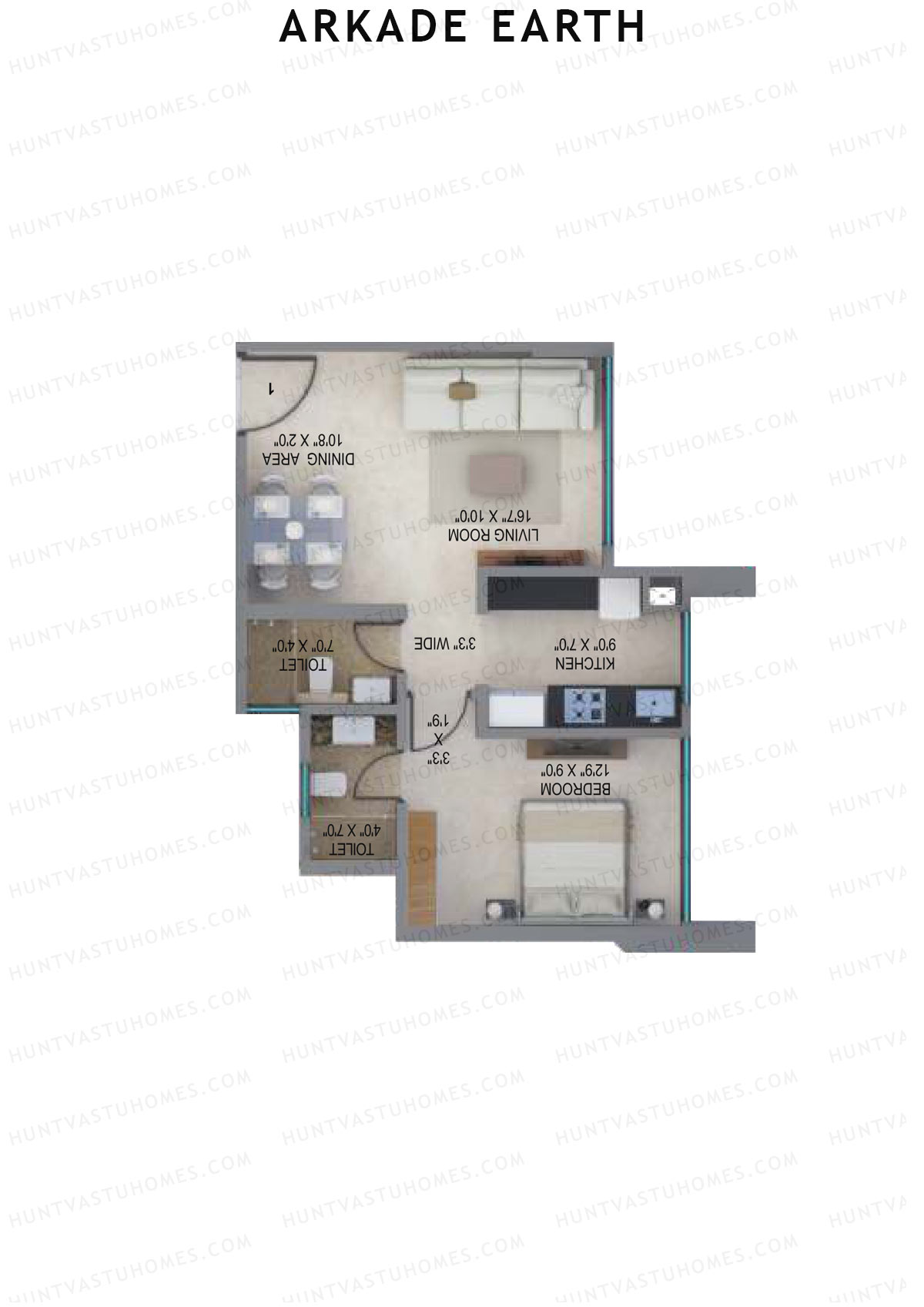 Arkade Earth Bluebell Unit 4 Floor Plan