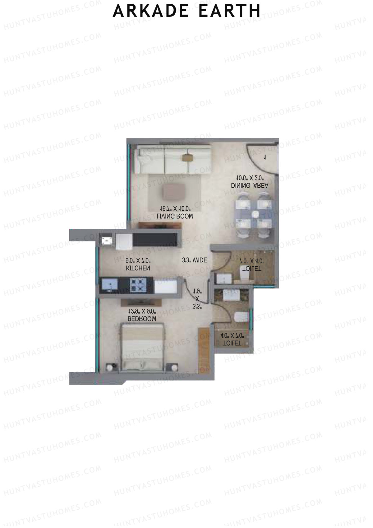 Arkade Earth Carnation Unit 1 Floor Plan