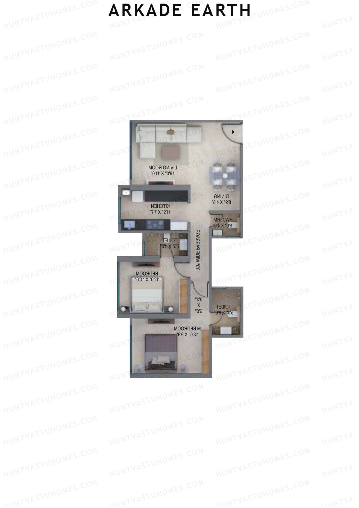 Arkade Earth Daffodil Unit 1 Floor Plan