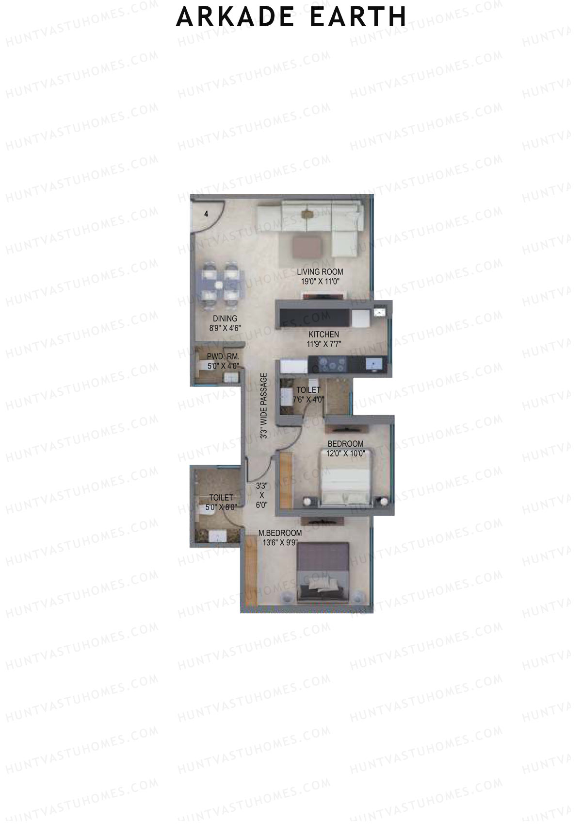 Arkade Earth Daffodil Unit 4 Floor Plan