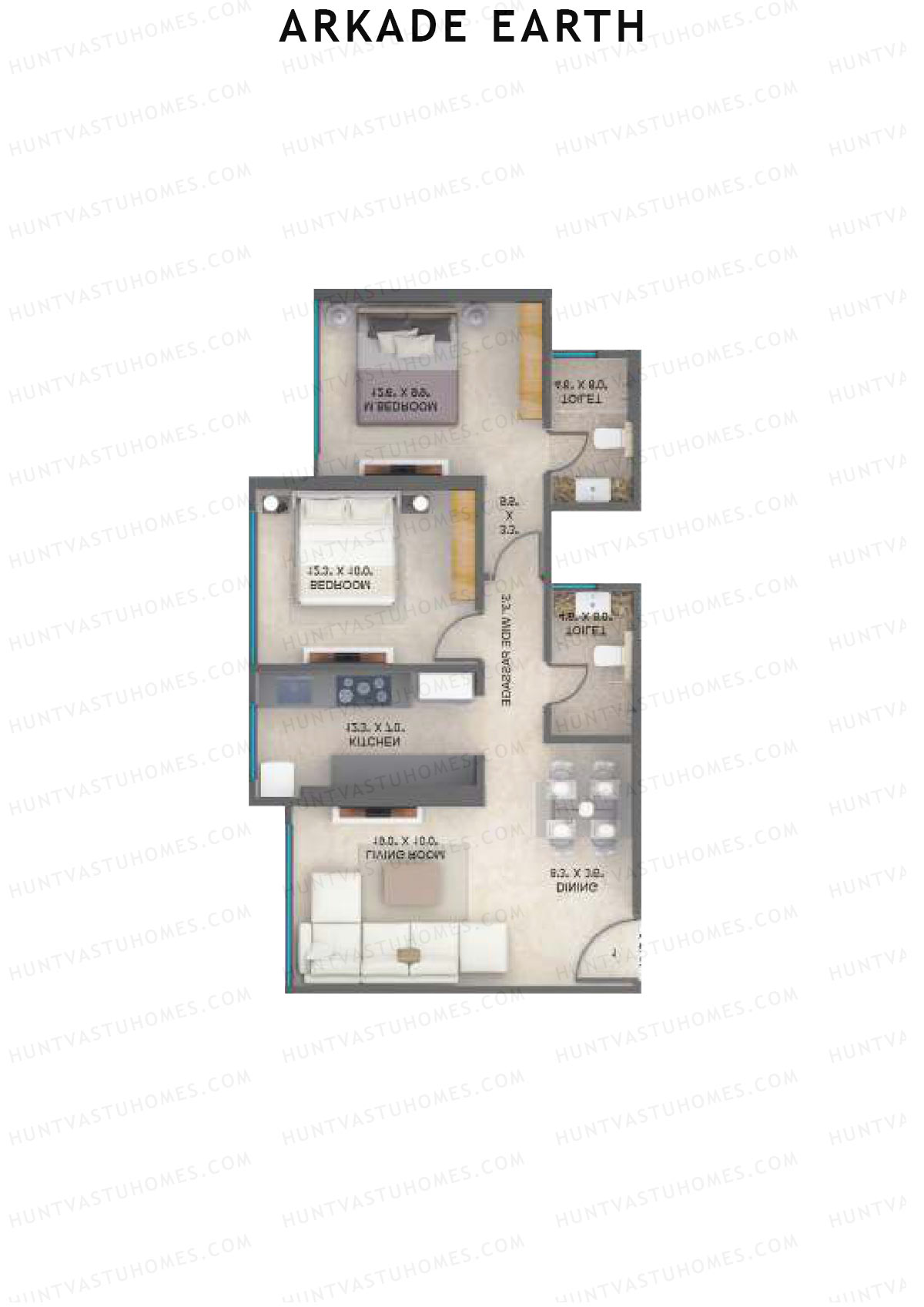 Arkade Earth Ebony Unit 2 Floor Plan