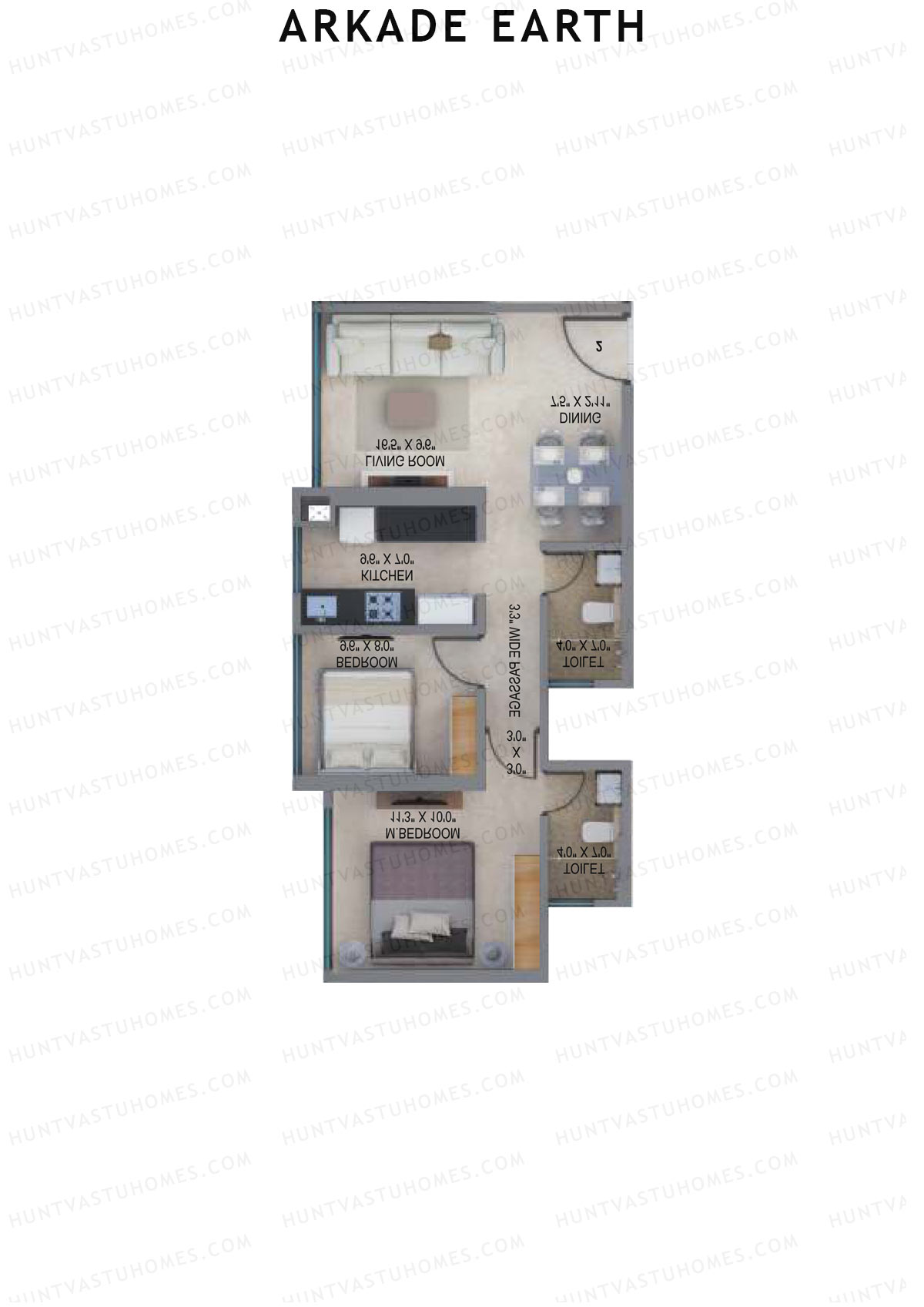 Arkade Earth Gardenia Unit 1 Floor Plan