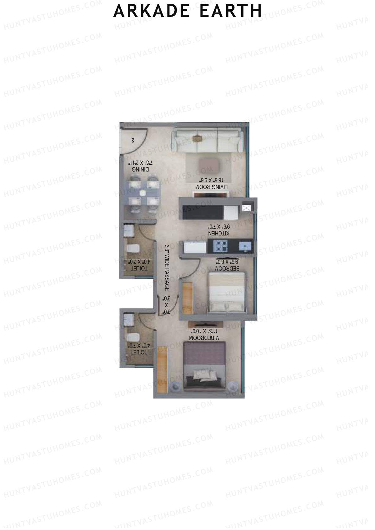 Arkade Earth Gardenia Unit 4 Floor Plan