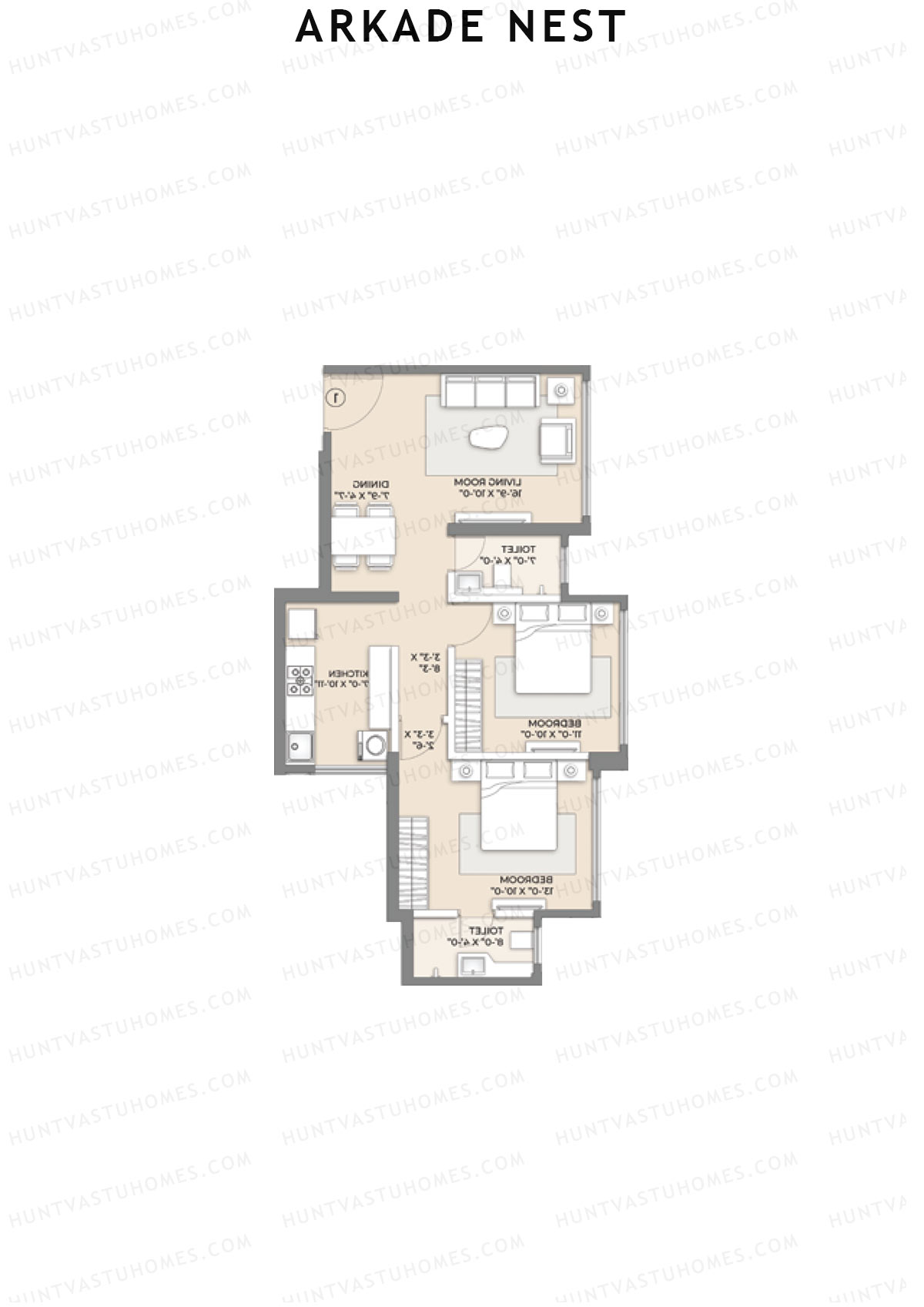 Arkade Nest Wing Canary Unit 4 Floor Plan