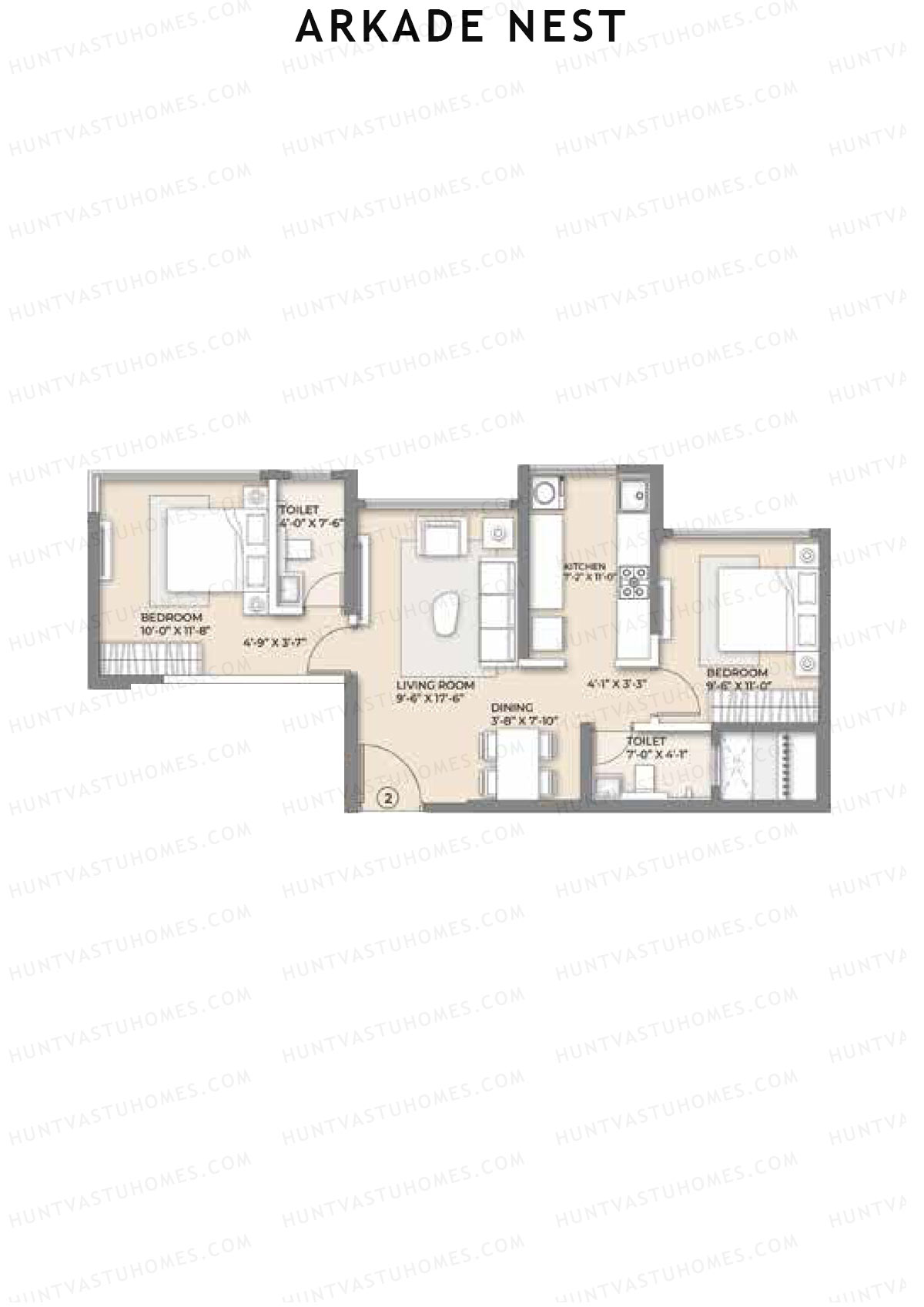 Arkade Nest Wing Eider Unit 2 Floor Plan