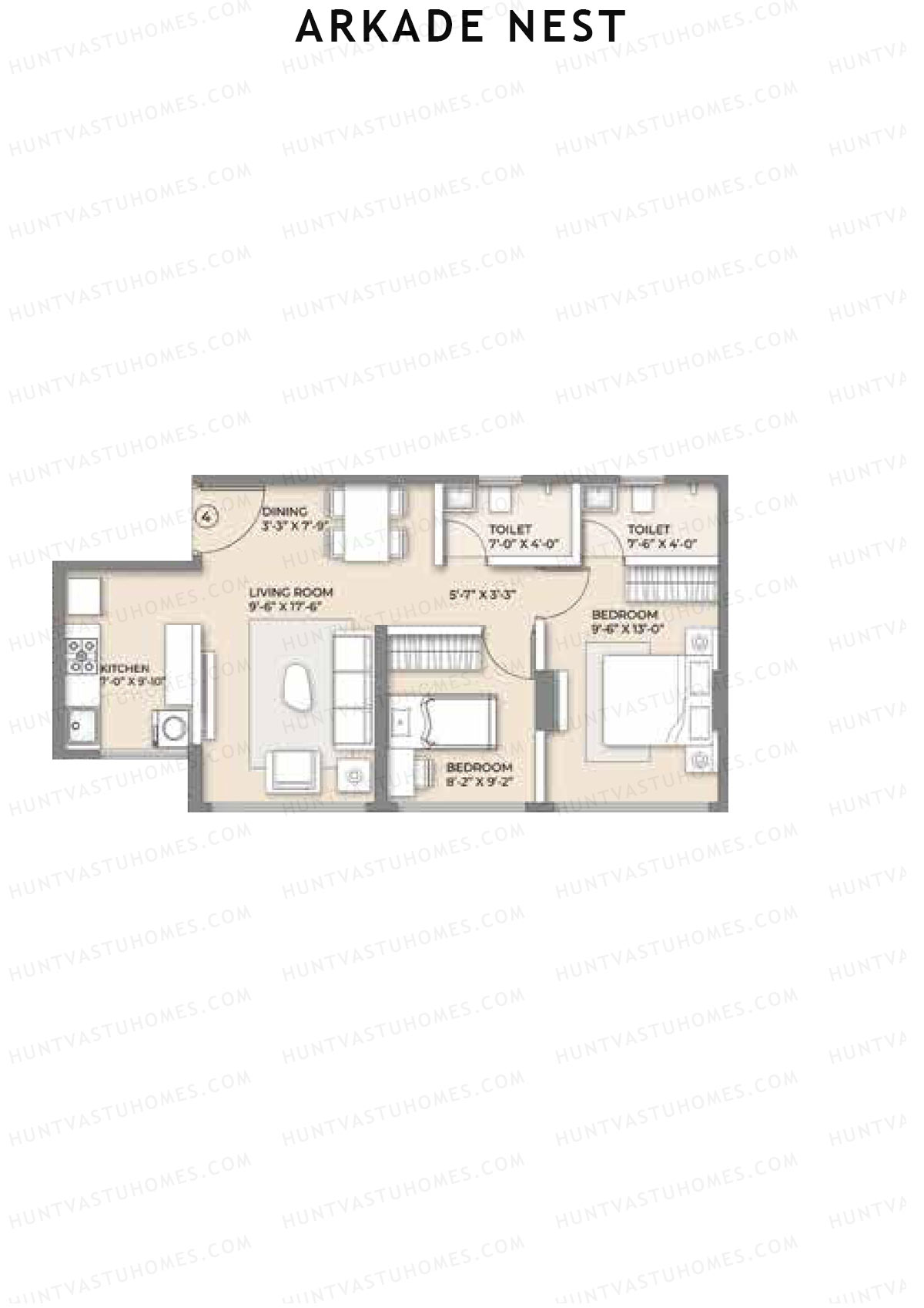Arkade Nest Wing Eider Unit 4 Floor Plan