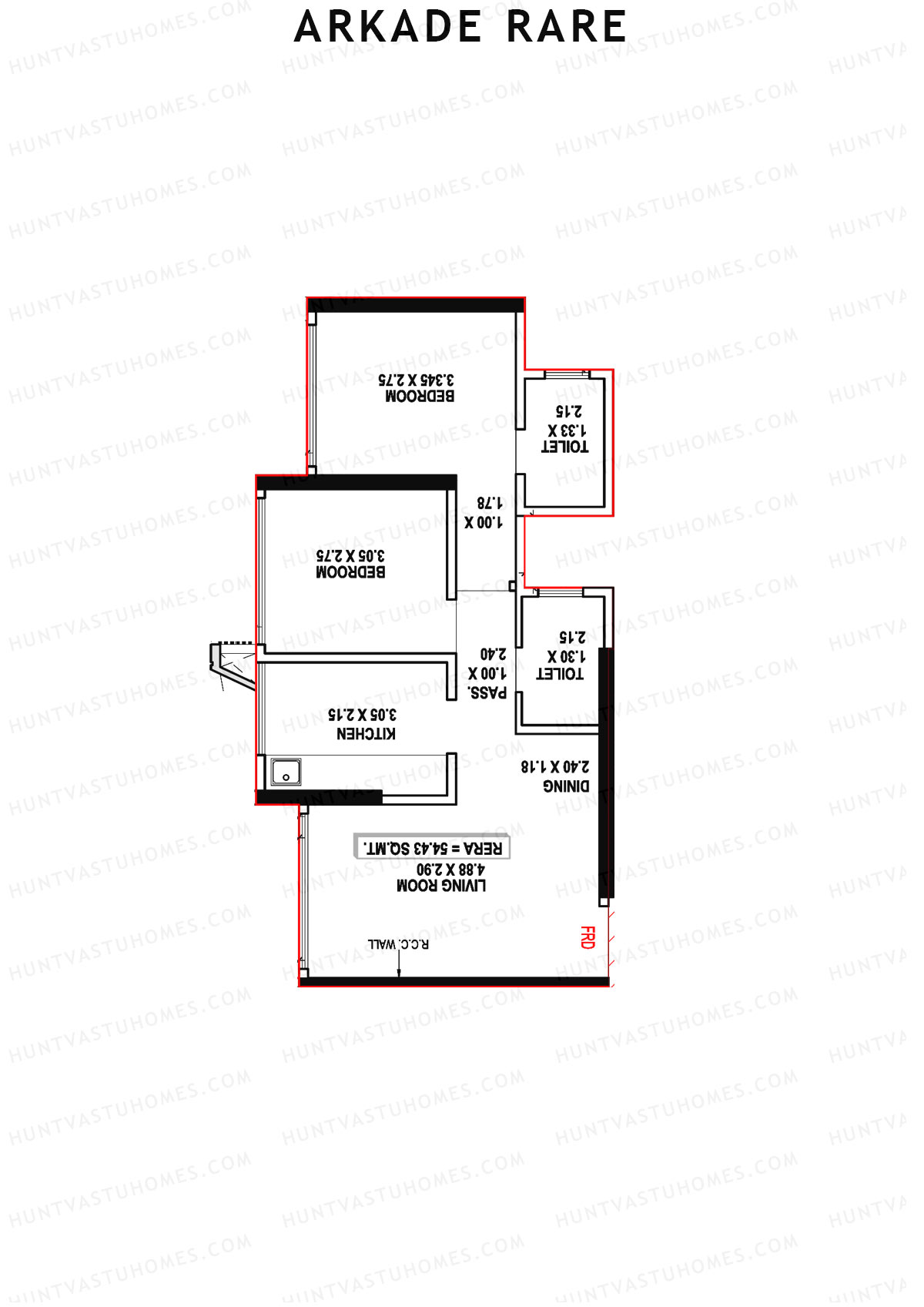 Arkade Rare Amber Unit 4 Floor Plan
