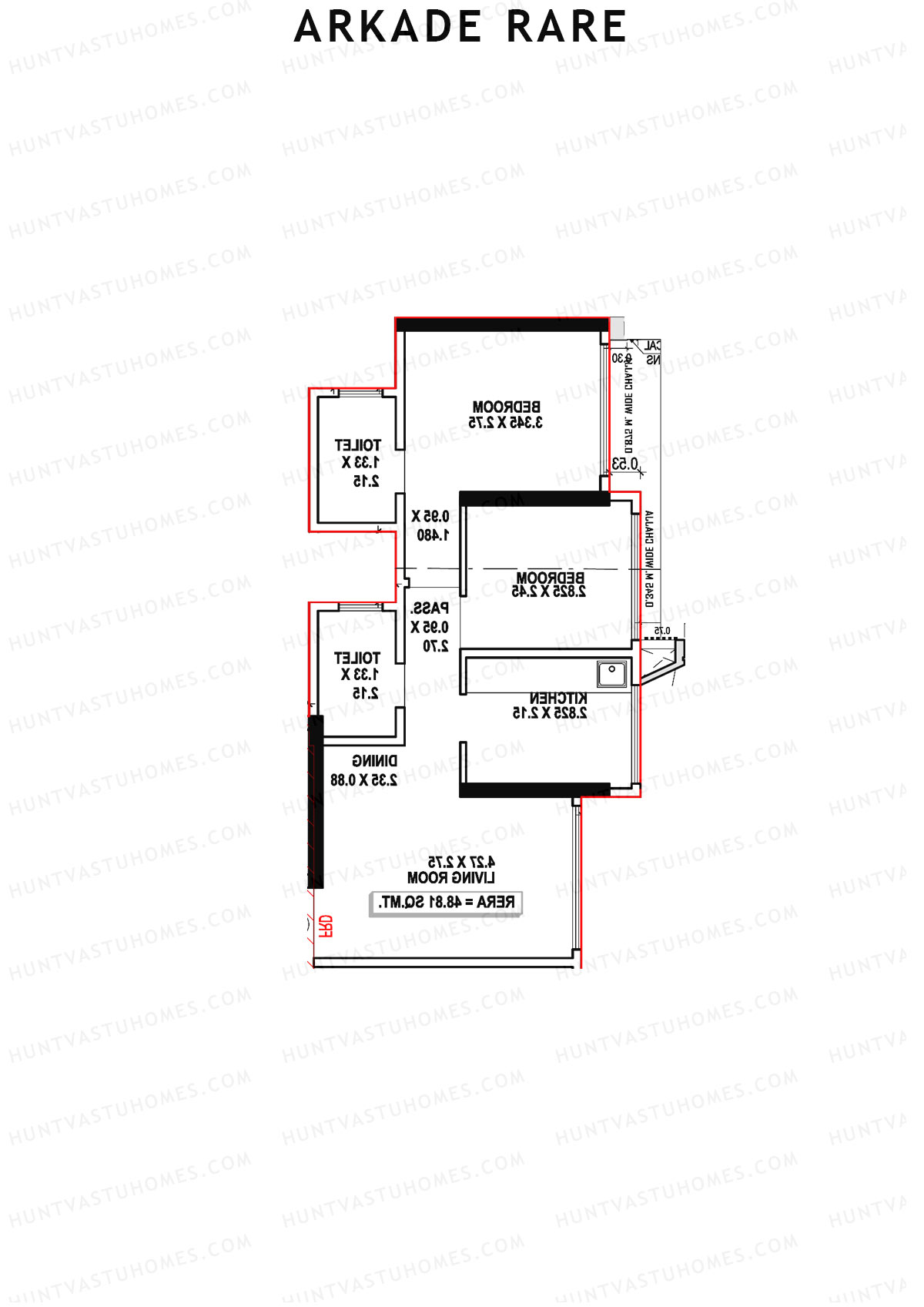 Arkade Rare Beryl Unit 1 Floor Plan