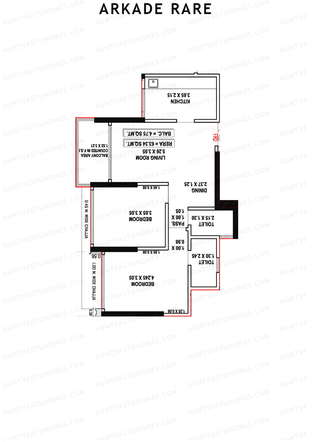 Arkade Rare Coral Unit 3 Floor Plan